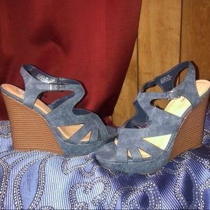 Denim Wedges
